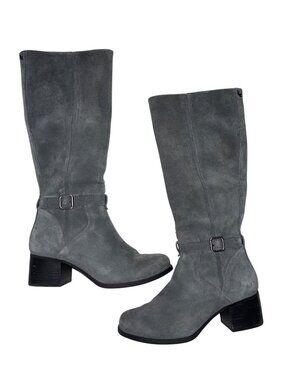 Koolaburra By UGG Madeley Gray Suede Tall Riding Boots Size 8
